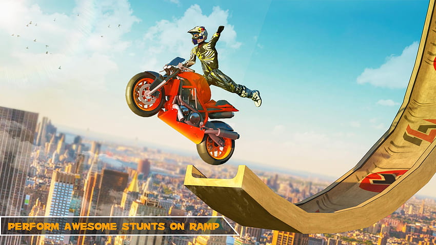 Vertikal Mega Ramp Bike Stunt Racing untuk Android Wallpaper HD