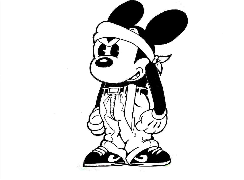 Mouse Cool Drawings A Gangsta Mickey Mouse チカーノ, thug mickey mouse 高画質の壁紙