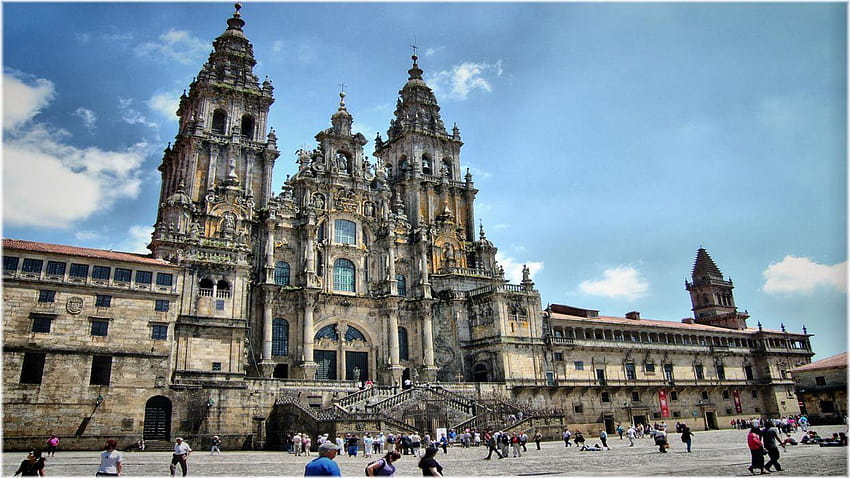 LaCatedral de Santiago de Compostela arquitectura fondo de pantalla
