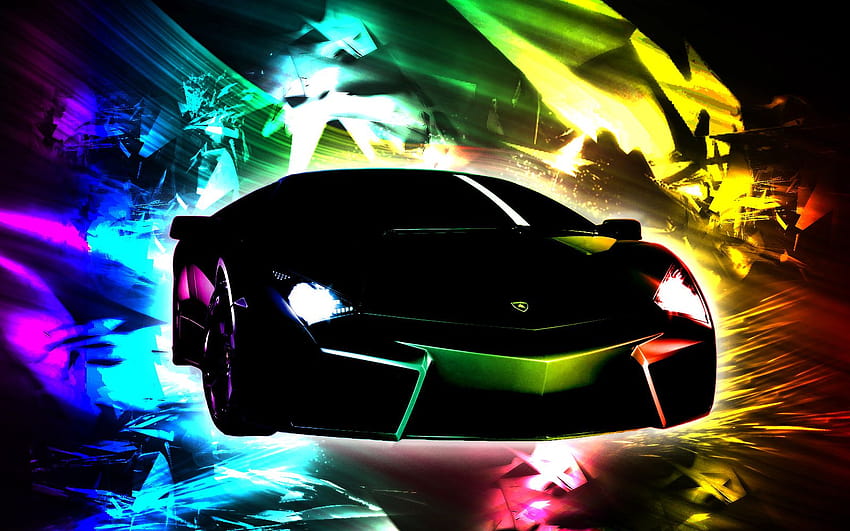 Rainbow Fire Lamborghini-Liste, Feuer- und Wasserautos HD-Hintergrundbild
