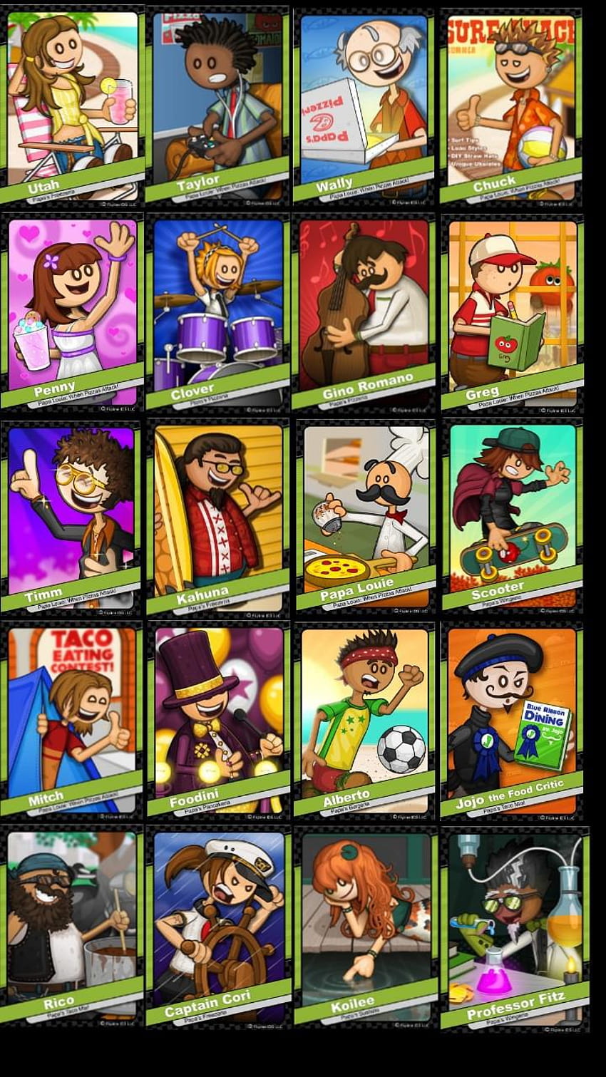 Here are all of my Custom Chefs and drivers for the papa louie games  Warning: these are not entering Kingsley's Customerpalooza as they are for  my private use only : r/flipline