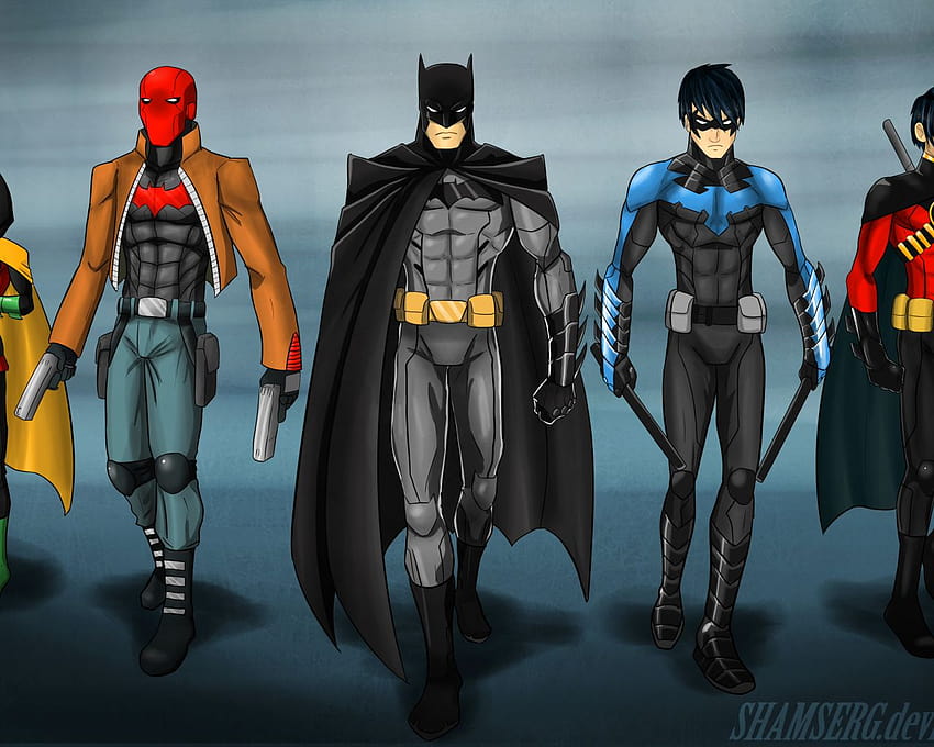 Batman and sons by shamserg [4705x2805] for your , Mobile & Tablet, son of  batman HD wallpaper | Pxfuel