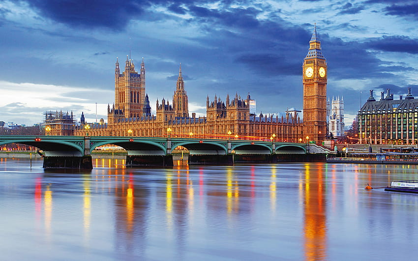Palais de Westminster Big Ben Westminster Bridge et Tamise Londres Royaume-Uni Ultra For Computers : 13 Fond d'écran HD