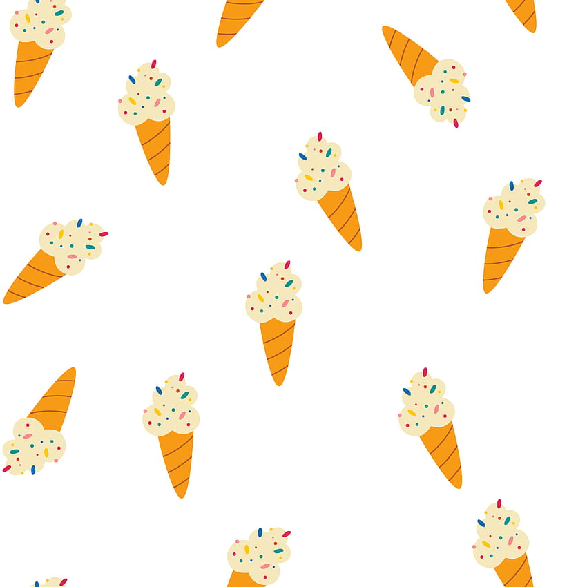 Ice cream seamless pattern. Sweet summer dessert background. Perfect for textile, and scrapbook. Vector cartoon illustration 6489613 Vector Art at Vecteezy, sweet summer food HD phone wallpaper