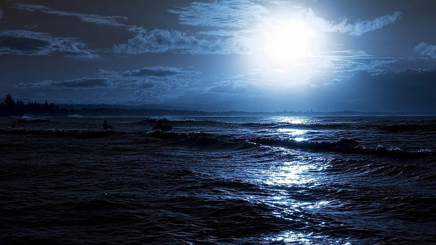 Dark Sea at Night in, night sea HD wallpaper | Pxfuel