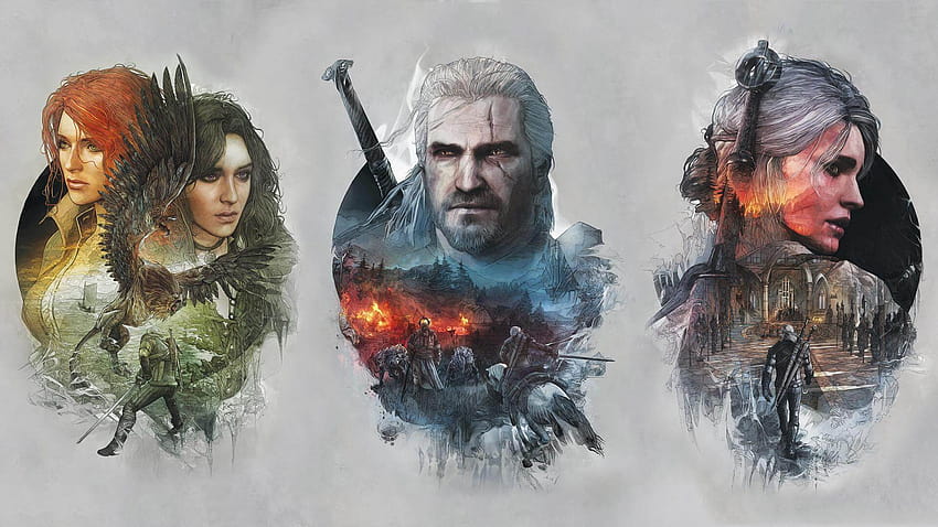 Witcher 3 Ciri Geralt Yennefer [1920x1080, ciri and geralt HD wallpaper
