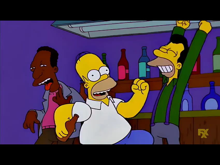 Homer, Carl and Lenny dancing silly. XD, lenny and carl HD wallpaper