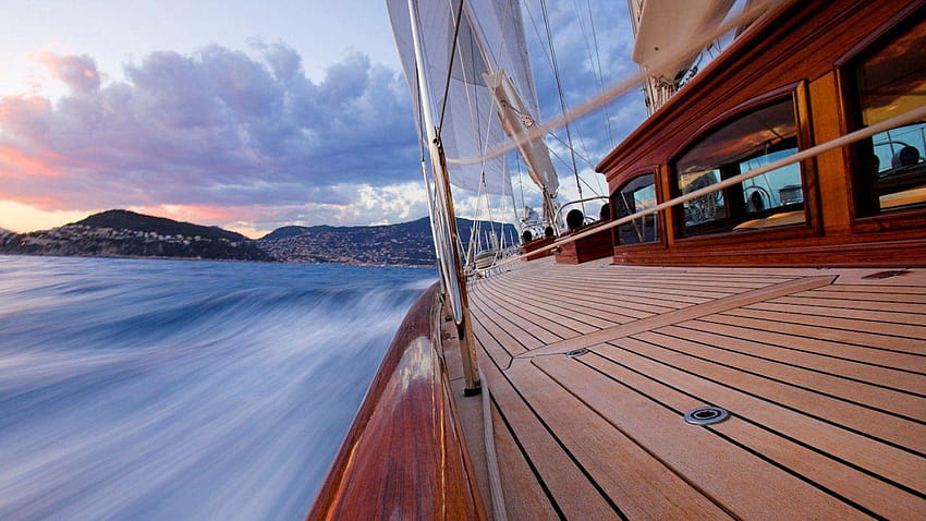 Sailing in the french riviera HD wallpaper