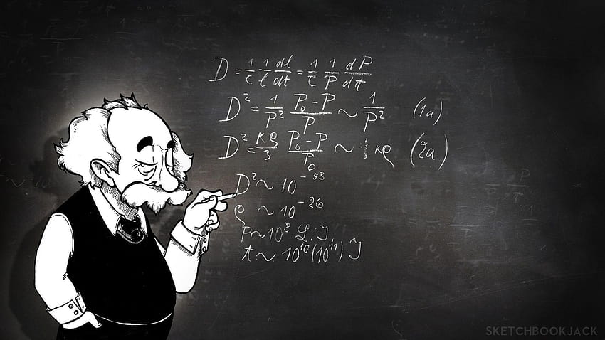 Física Albert Einstein Personaje de dibujos animados Pared, física 1920x1080 fondo de pantalla