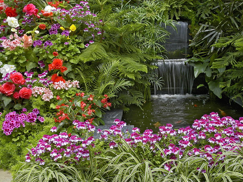 Widescreen Beautiful Nature Flowers Garden With Of, jardim de flores naturais papel de parede HD