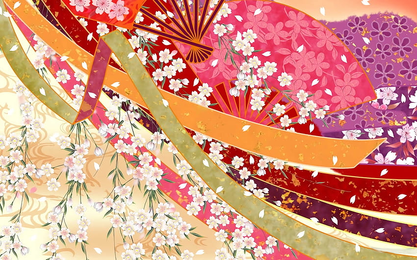 Motif de kimono japonais, motif japonais Fond d'écran HD