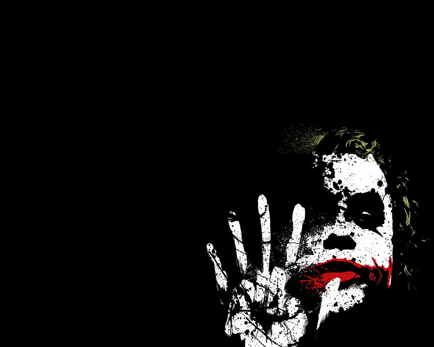 Graffiti The Dark Knight Joker, why so serious logo black background HD wallpaper