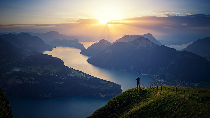 Lago de Lucerna, Suiza, paisaje, lago, montaña, Naturaleza, lungern suiza fondo de pantalla