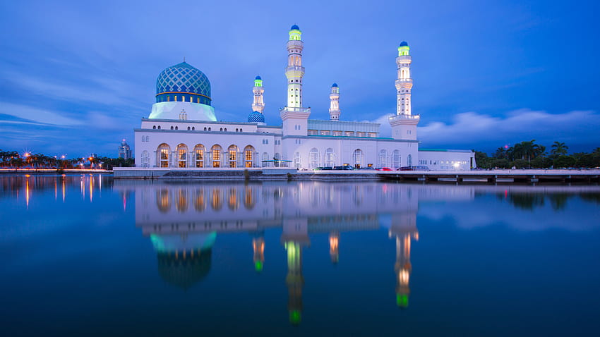 Kota Kinabalu City Mosque In Kota Kinabalu Sabah Malaysia Ultra HD wallpaper