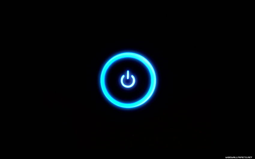 Black with the power button and HD wallpaper