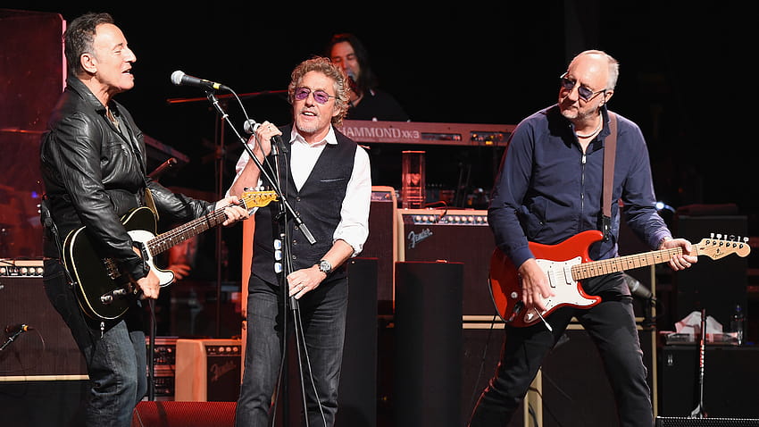 The Who's Roger Daltrey, Bruce Springsteen Onora Pete Townshend al MusiCares Map Fund Concert Sfondo HD