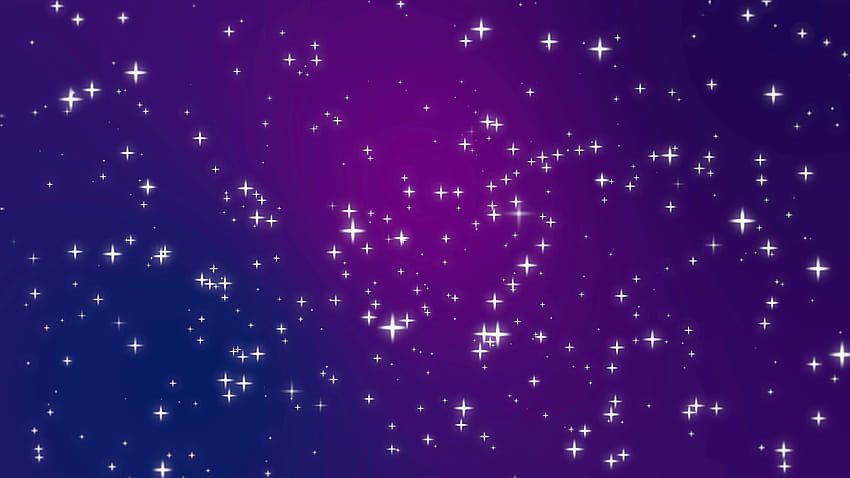 Sparkly light star particles moving across a purple blue pink, stars ...