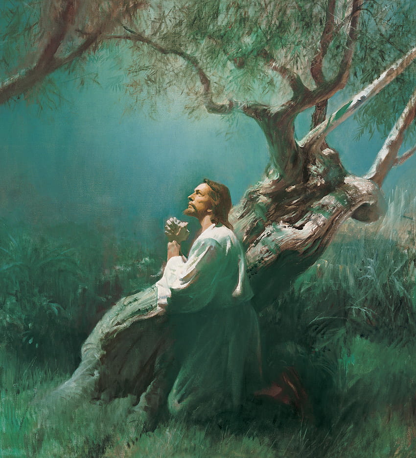Jezus modlący się w Getsemane Tapeta na telefon HD