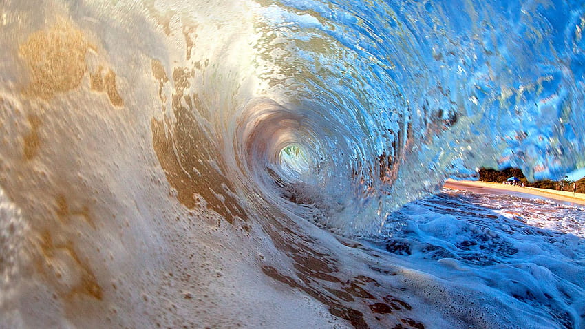 Breaking wave at Secret Beach Makena Cove Maui, secret cove HD wallpaper