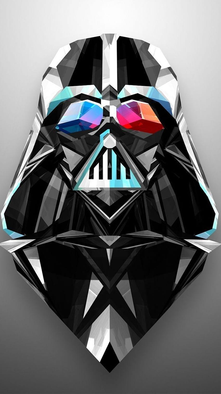 Low Poly Darth Vader, darth vader iphone HD phone wallpaper