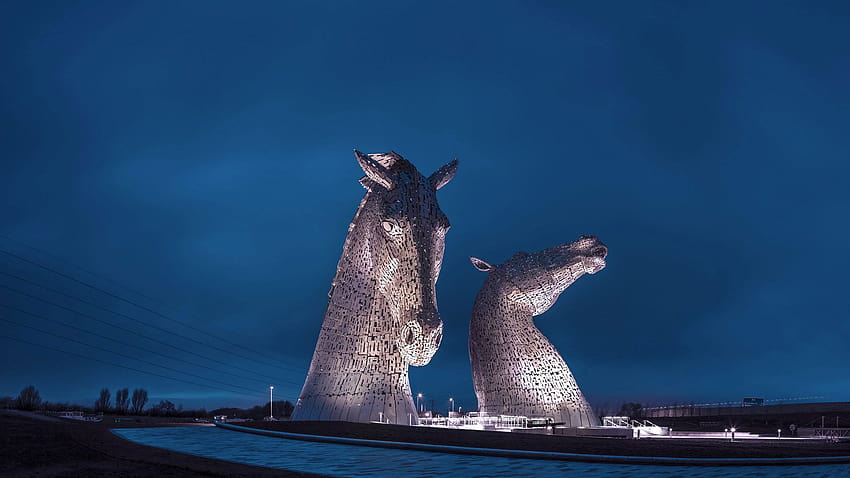Bing : The Kelpies statues in Falkirk, Scotland HD wallpaper
