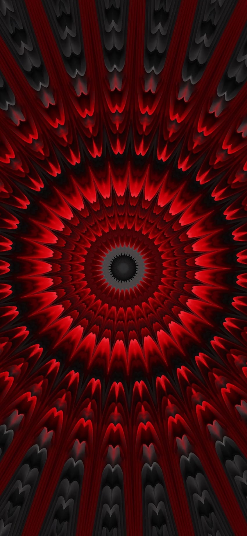 1125x2436 red circles, pattern, mandala, fractal, art, iphone x 1125x2436 , background, 18872, mandala art HD phone wallpaper