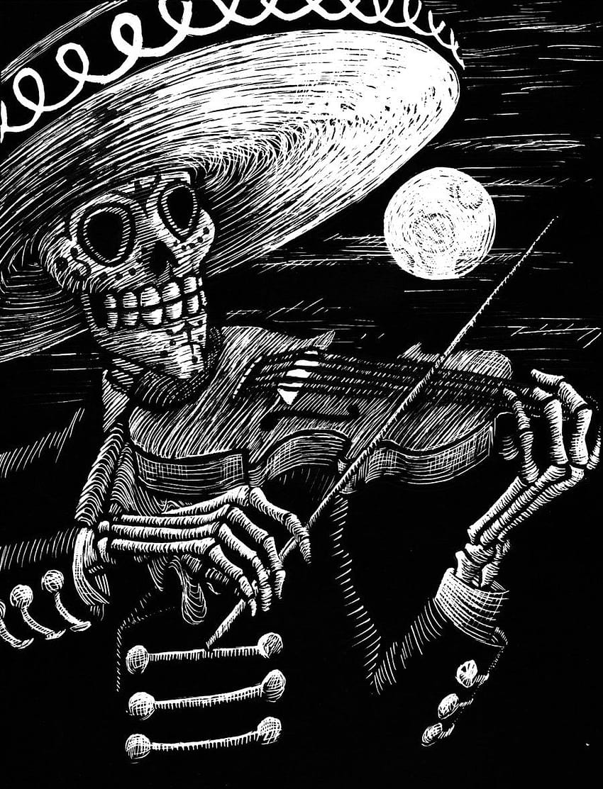 Dia De Los Muertos sketch – Black Snow Comics, dia de los muertos phone HD phone wallpaper