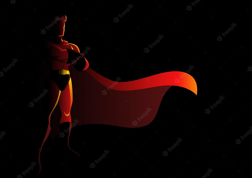 superhero silhouette cape