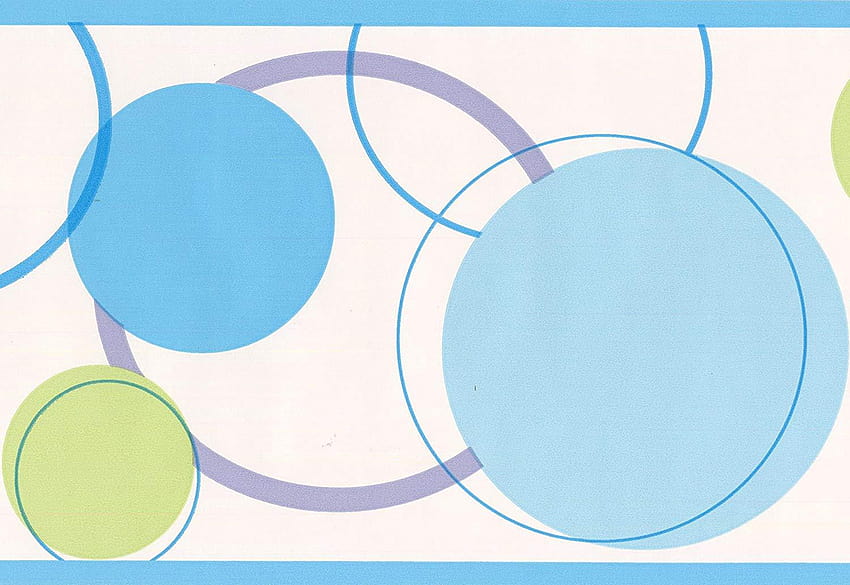 Blue Green Circles Abstract White Border Modern Design, abstract blue ring HD wallpaper