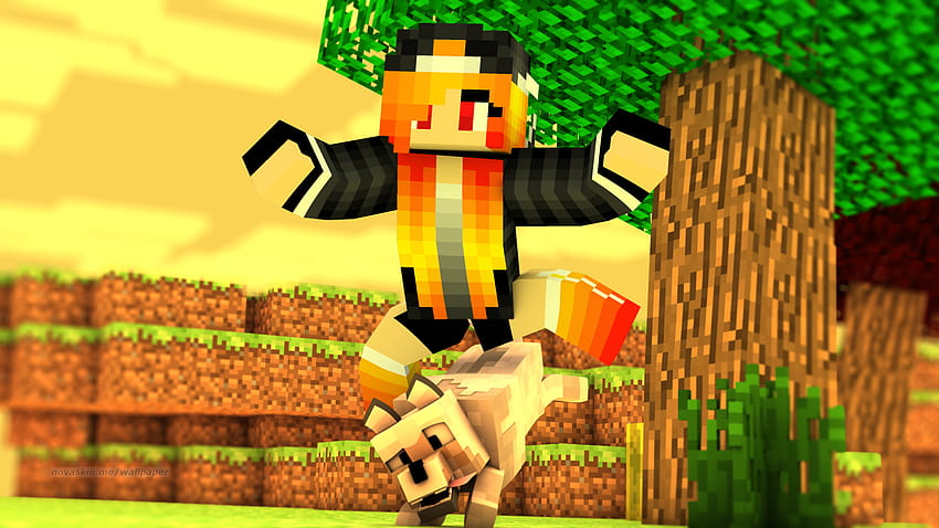 Nova Skin, minecraft player HD wallpaper