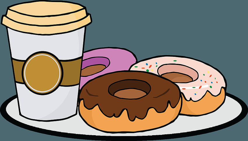 Donut clipart coffee, Donut coffee Transparent for, coffee with a donut HD wallpaper