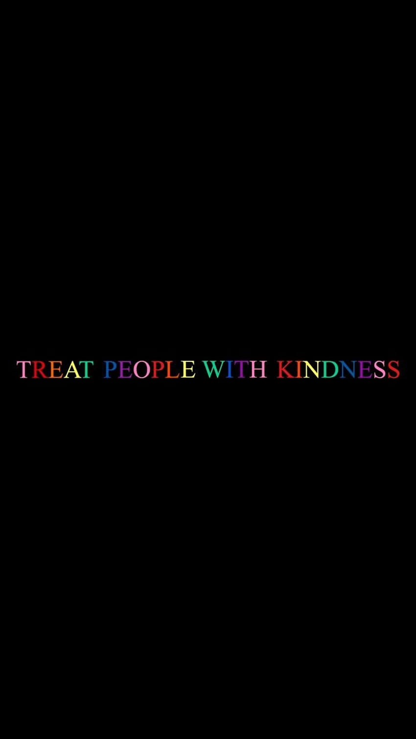all caps edits, treat people with kindness HD phone wallpaper