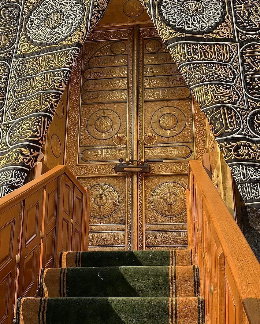 makkah, puerta kaaba fondo de pantalla del teléfono