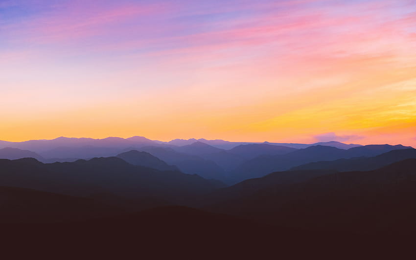 sunset mountain wallpaper widescreen