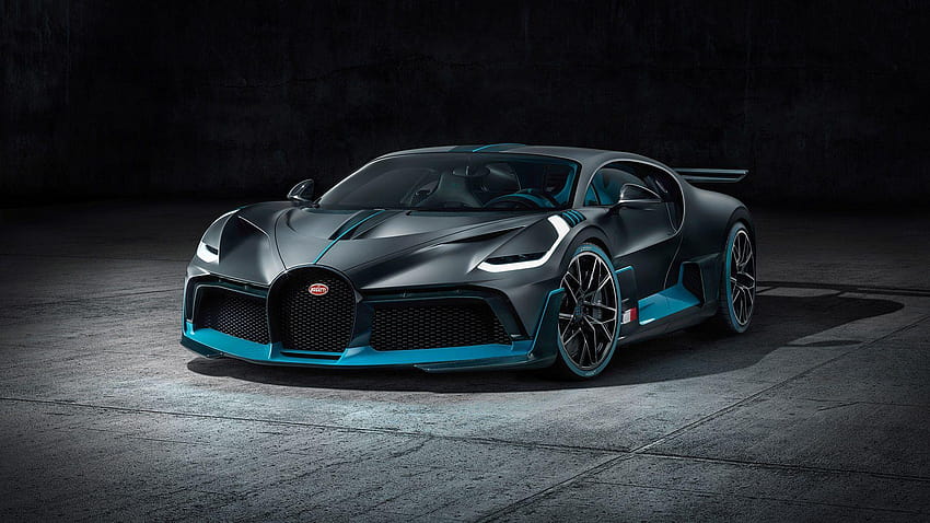 Bugatti 3D, la voiture noire HD тапет