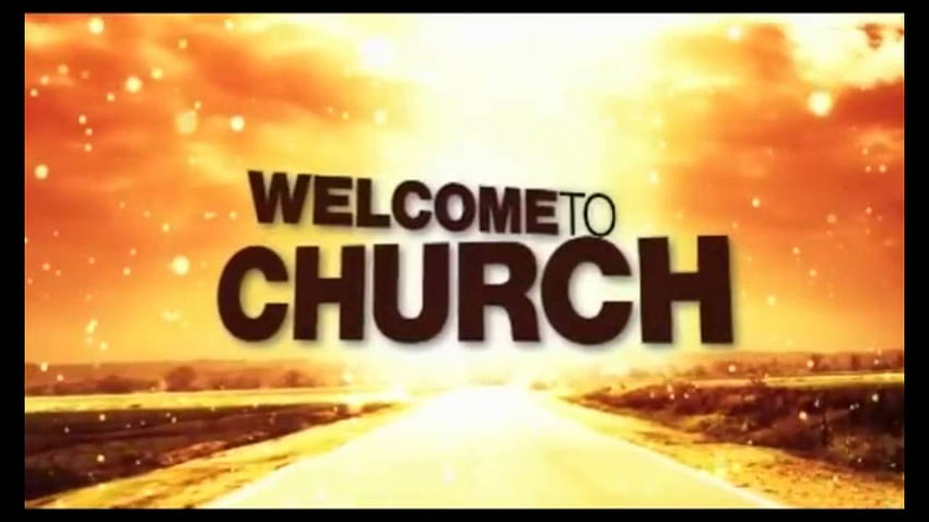 Bem-vindo à igreja Fundos amarelos Loops de vídeo em movimento, fundo da igreja papel de parede HD