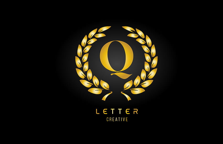 비즈니스 및 회사 3654323 벡터 아트 Vecteezy, 비즈니스 로고에 대 한 꽃 디자인으로 금색 황금 Q 알파벳 문자 로고 아이콘 HD 월페이퍼