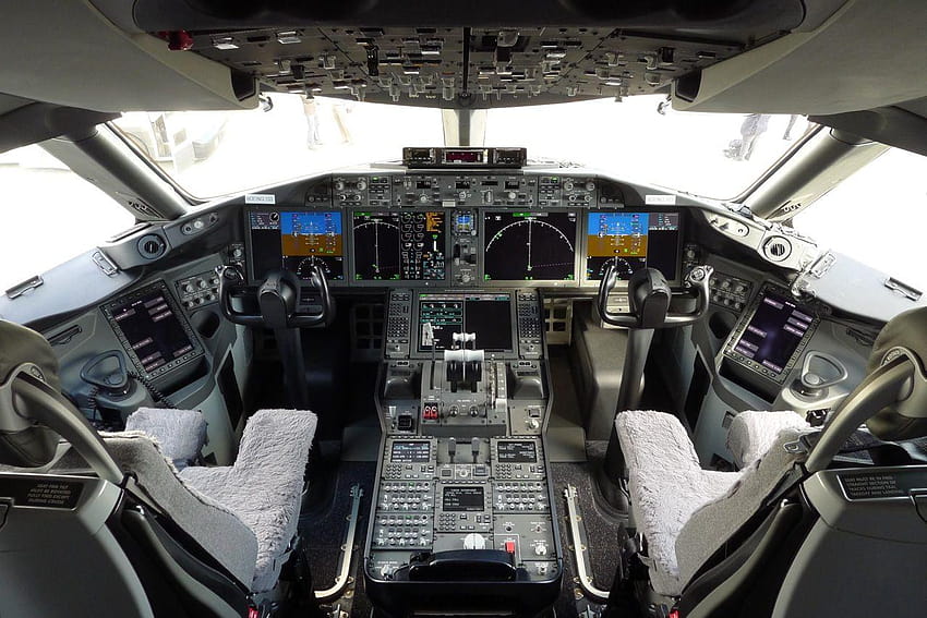 Boeing 787 Dreamliner Widok z kokpitu Samolot 3052, kokpit a380 Tapeta HD
