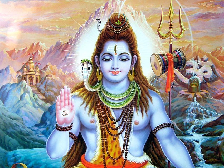 Shiva en vivo, señor shiv 3d fondo de pantalla