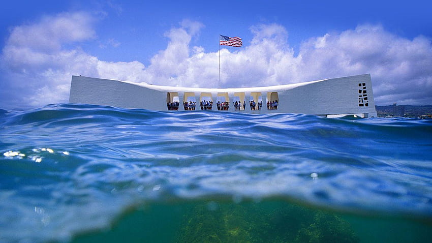 USS Arizona Memorial, Pearl Harbor, Hawaii by T1000 HD wallpaper