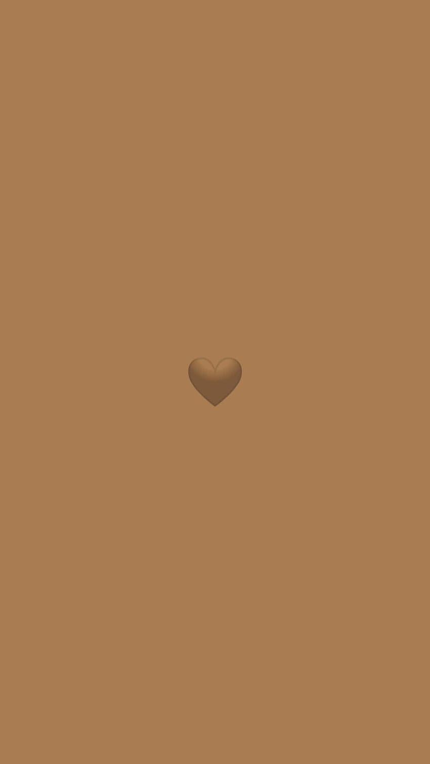 Brown Heart, orange heart aesthetic HD phone wallpaper