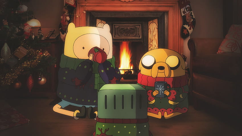Adventure Time Christmas, waktu petualangan xmas Wallpaper HD