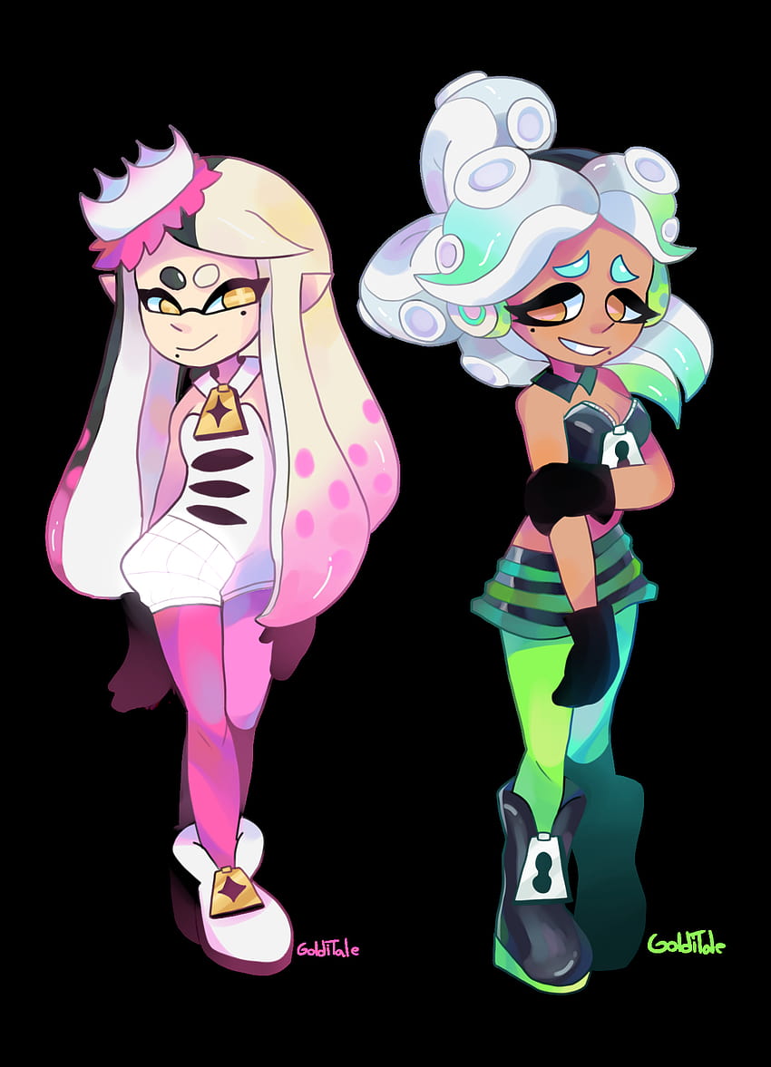 Splatoon 2 Splategy Guide back cover artwork featuring Marina, Pearl ...