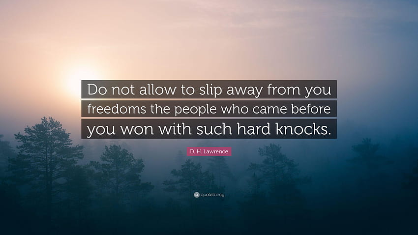 D. H. Lawrence Quote: “Do not allow to slip away from you doms, hard knocks HD wallpaper