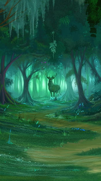 Learn How to Draw a Forest with Animals (Forests) Step by Step : Drawing  Tutorials