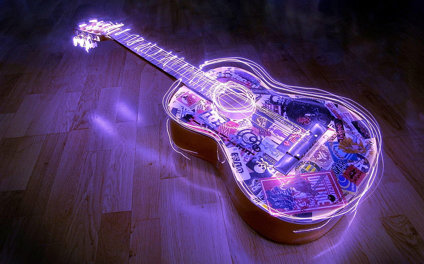 Cool Purple Guitar , Instagram , Backgrounds, guitar 3d HD wallpaper