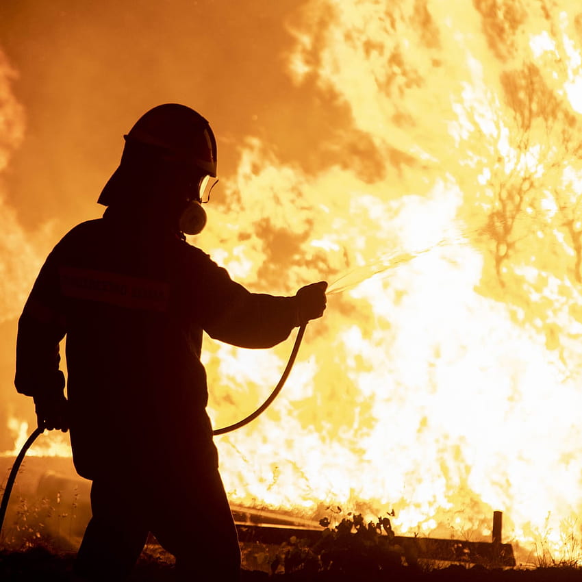 Gli incendi bruciano senza controllo in Grecia e Turchia mentre migliaia fuggono, incendi boschivi Sfondo del telefono HD