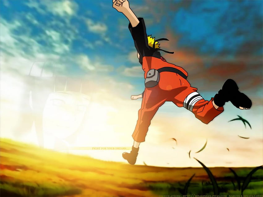 Naruto Run to The Sun HD wallpaper
