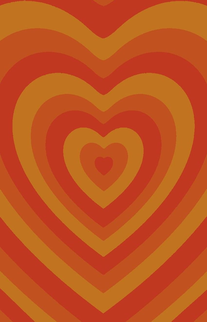 Hearts, orange heart HD phone wallpaper
