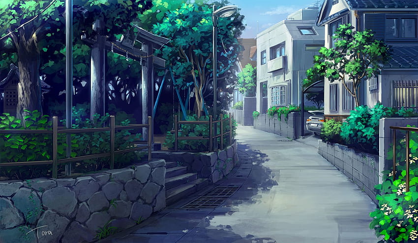 Anime Street, barrio de anime fondo de pantalla